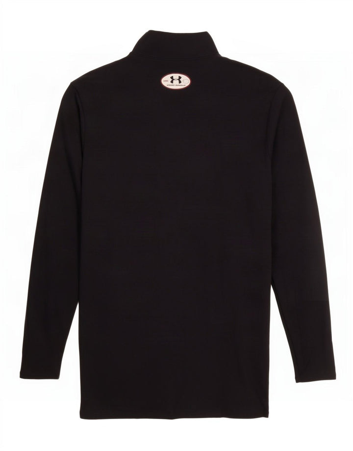 Under Armour Herren-Oberteil mit langen Ärmeln, mittelschwarzes Nylon