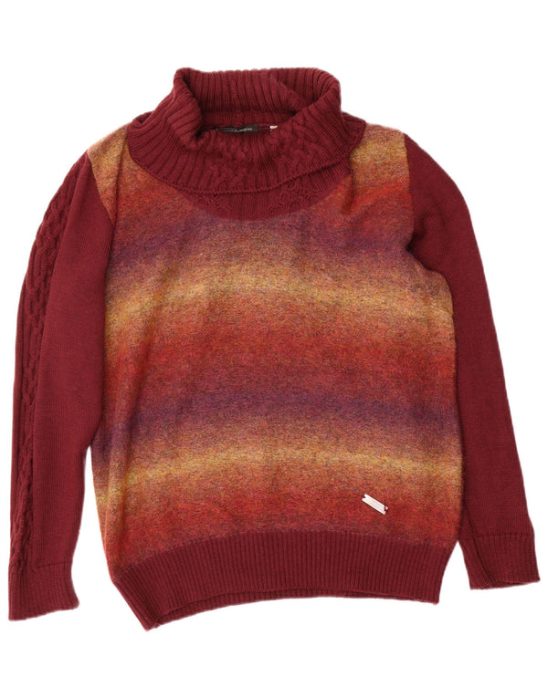 Rosanna Pellegrini Damen Rollkragenpullover IT 50 XL Burgunderrot