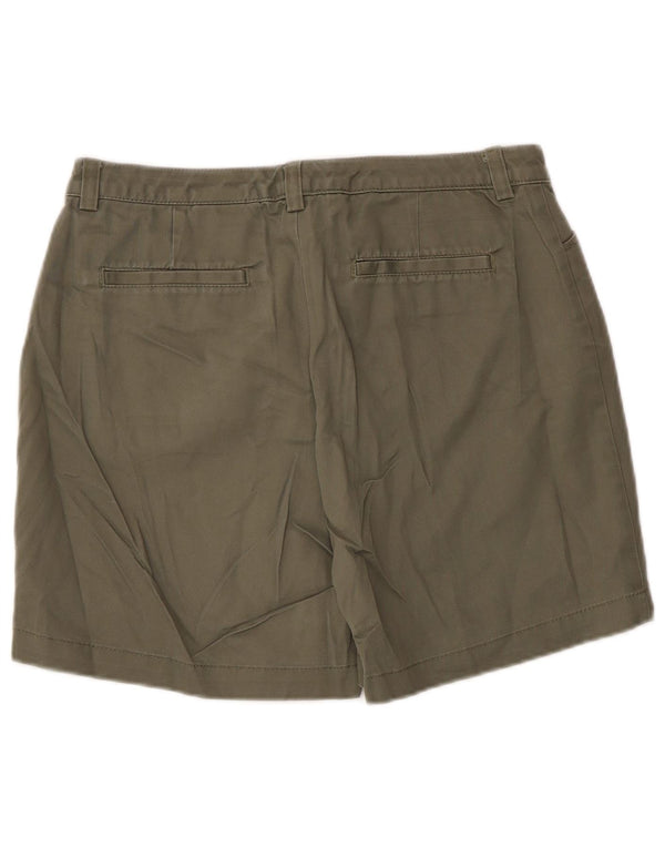 Eddie Bauer Damen Freizeitshorts US 6 Medium W30 Khaki Baumwolle