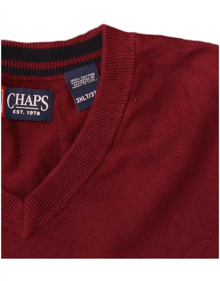 CHAPS Herren-Weste-Tanktop 3XL, kastanienbraune Baumwolle