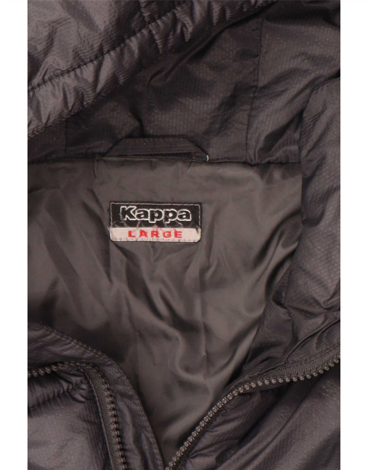 Kappa Herren-Jacke mit Kapuze, gepolstert, Größe 40, Grau