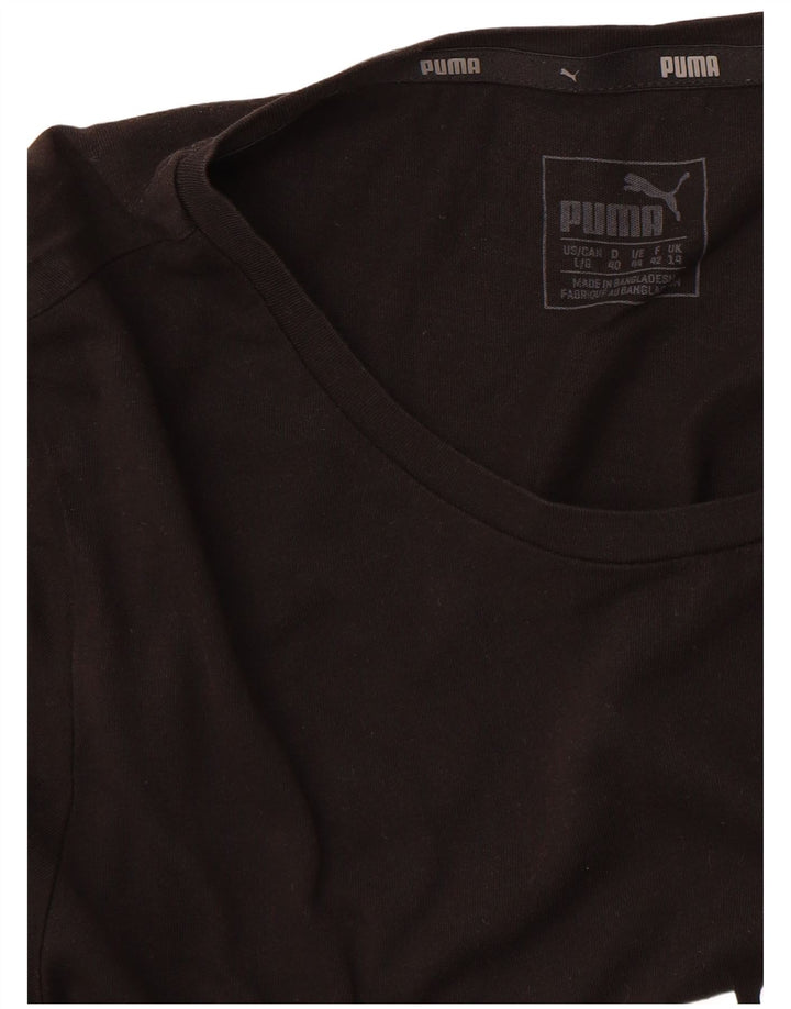 PUMA Womens Graphic T-Shirt Top UK 14 Large Black