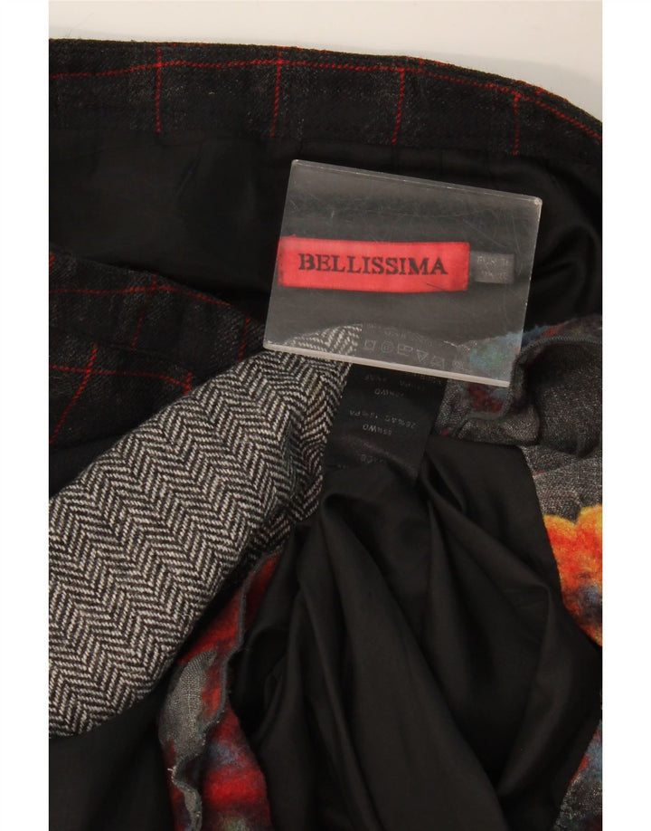 Bellissima Damen-Stufenrock W32, groß, mehrfarbig, Patchwork-Wolle