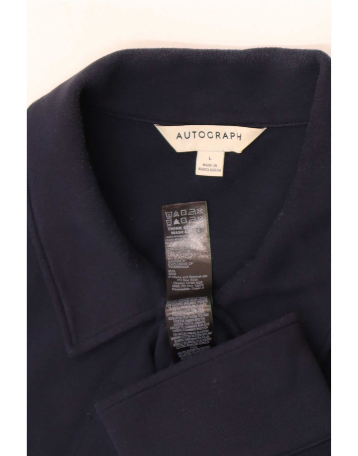 Marks & Spencer Herren Autograph Bomberjacke UK 40 Große marineblaue Baumwolle