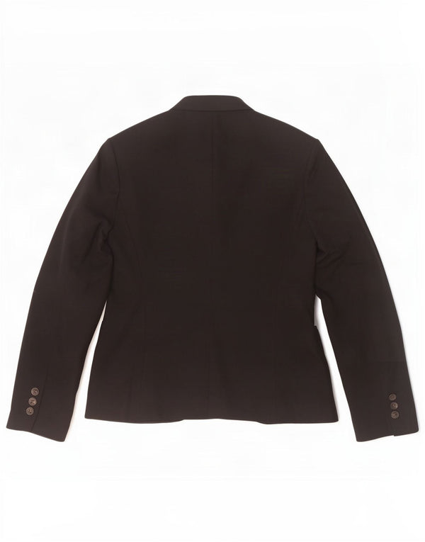 Zara Damen 1-Knopf-Blazerjacke EU 38 Small Schwarz Polyester
