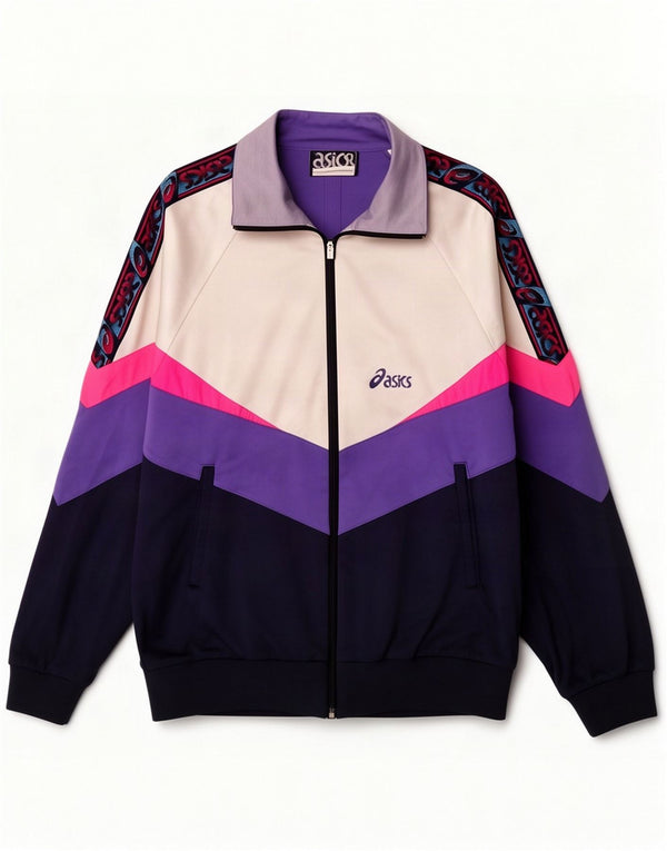 Asics Herren-Trainingsjacke, IT 52, groß, mehrfarbig, Farbblock