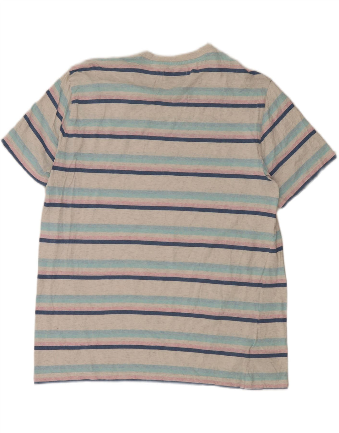 Penguin Herren T-Shirt Top 2XL weiß gestreift aus Baumwolle
