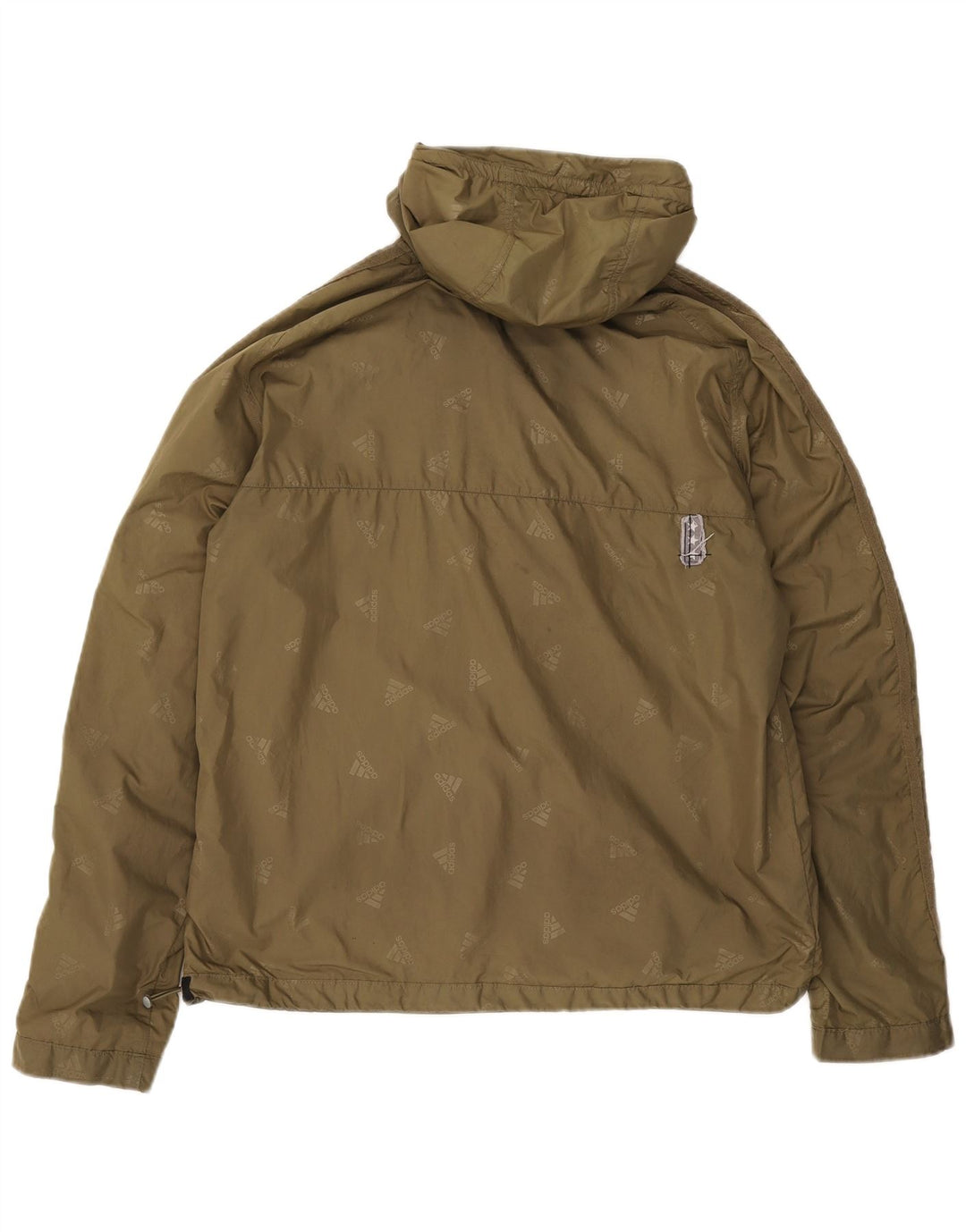 Adidas Herren Kapuzen-Grafik-Anorakjacke UK 38 Medium Khaki Spotted