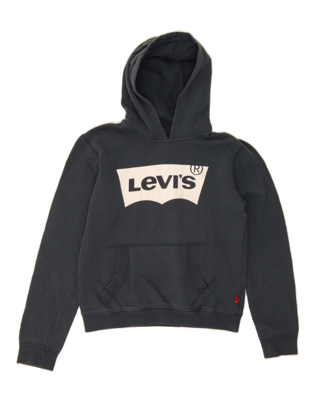 LEVI'S Boys Graphic Hoodie Jumper 11-12 Years Navy Blue Vintage Levi's and Second-Hand Levi's from Messina Hembry 