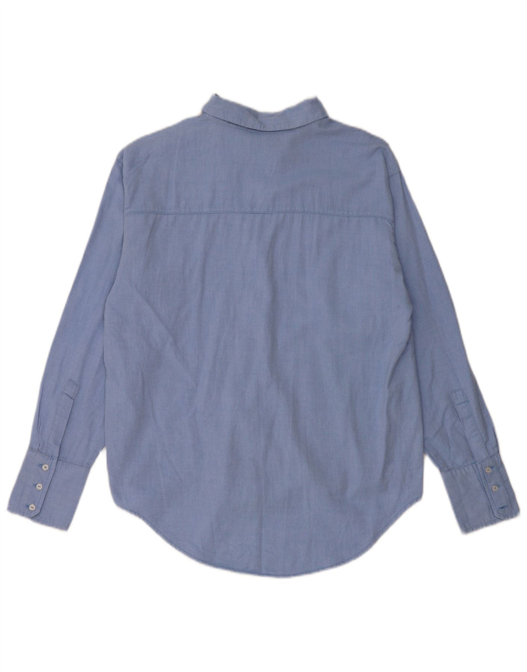 Zara Damen Übergroßes Hemd UK 6 XS Blaue Baumwolle