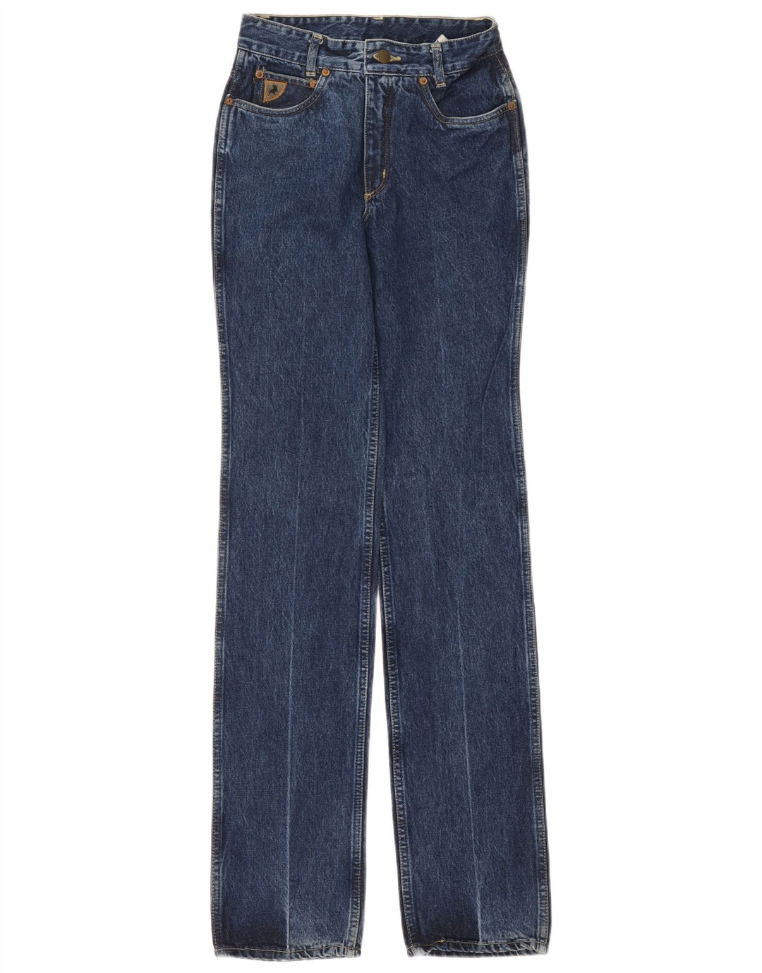 Lois Damen Distressed Straight Jeans W27 L36 Blaue Baumwolle