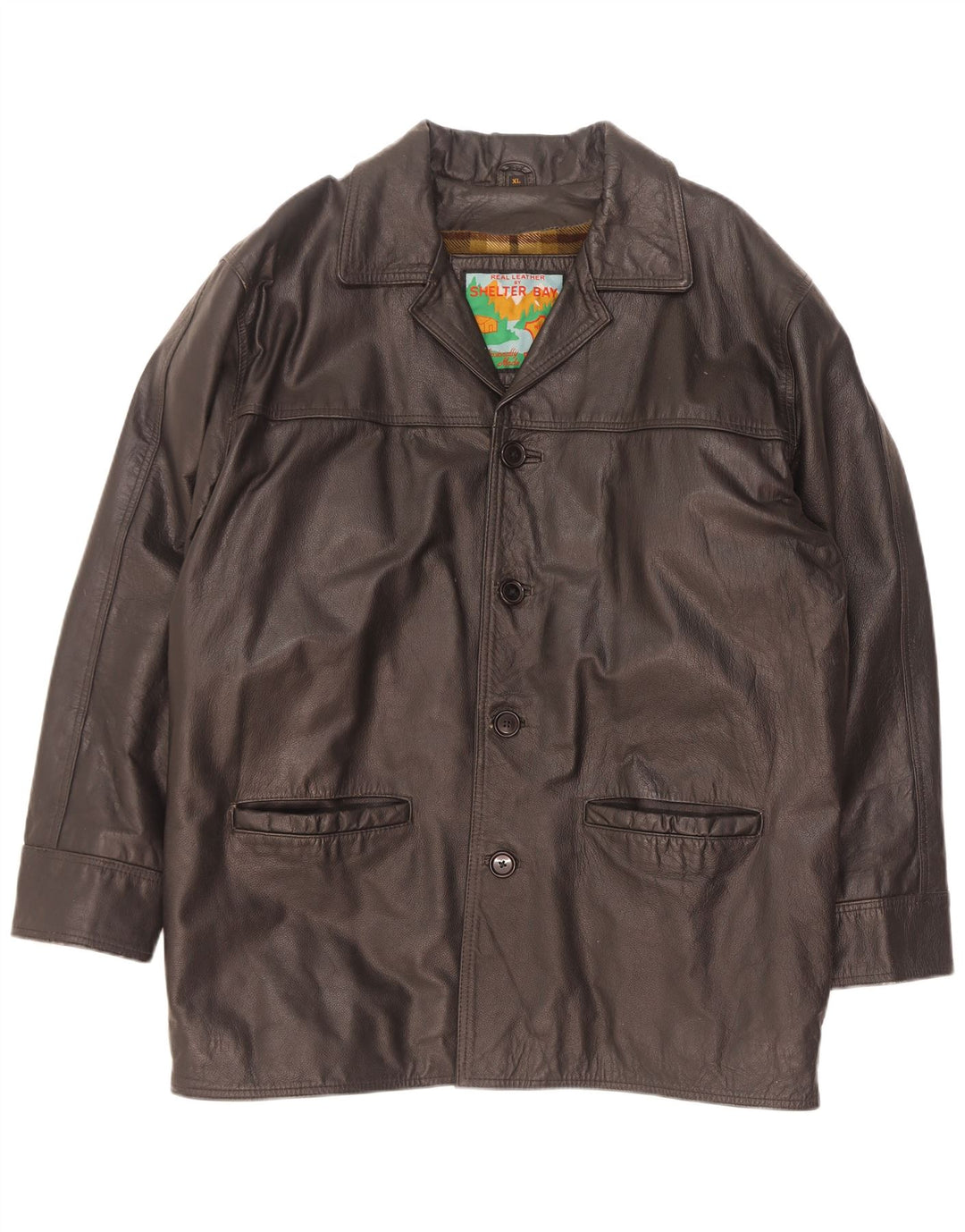 Shelter Bay Herren Lederjacke UK 42 XL Schwarz