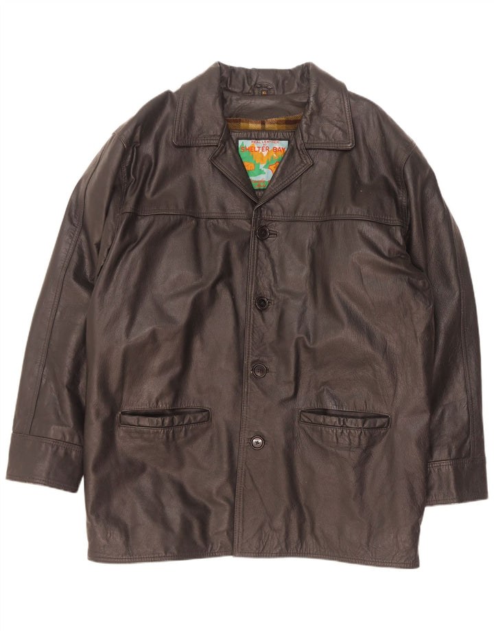Shelter Bay Herren Lederjacke UK 42 XL Schwarz