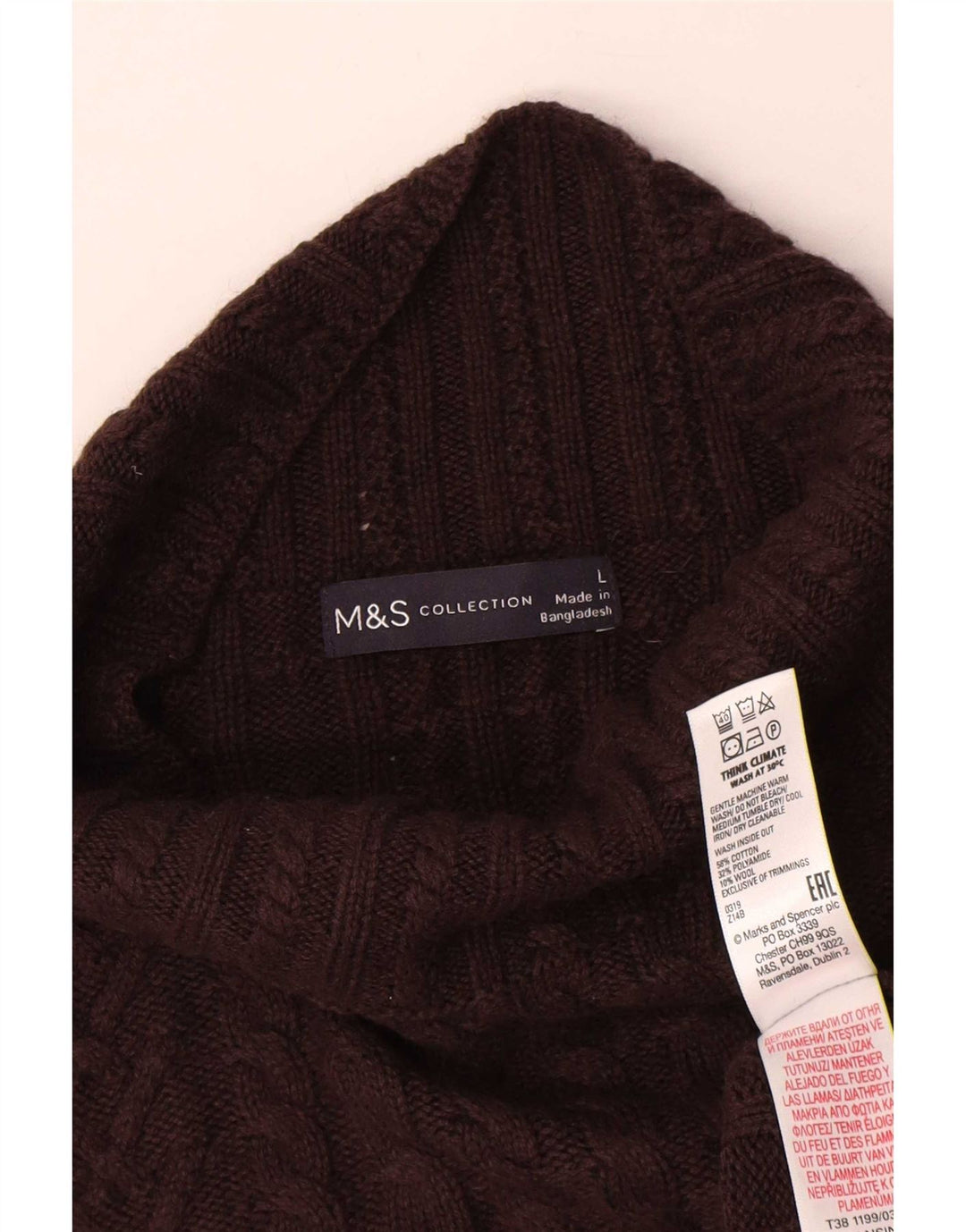 Marks & Spencer Rollkragenpullover für Damen, Gr. 40, Braun