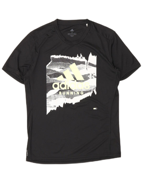 Adidas Herren Climalite Graphic T-Shirt Top Small Schwarz Polyester