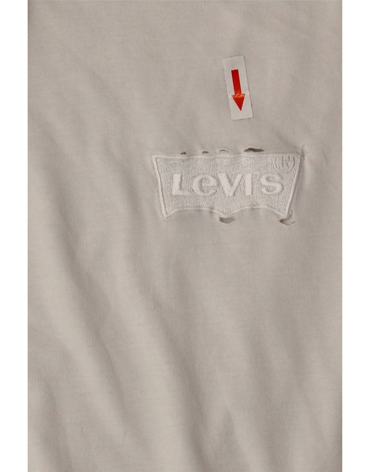 Levi's Herren-T-Shirt mit entspannter Passform, groß, aus weißer Baumwolle