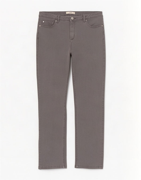 Marks & Spencer Damen Crop Slim Jeans UK 12 Medium W30 L26 Grau Baumwolle