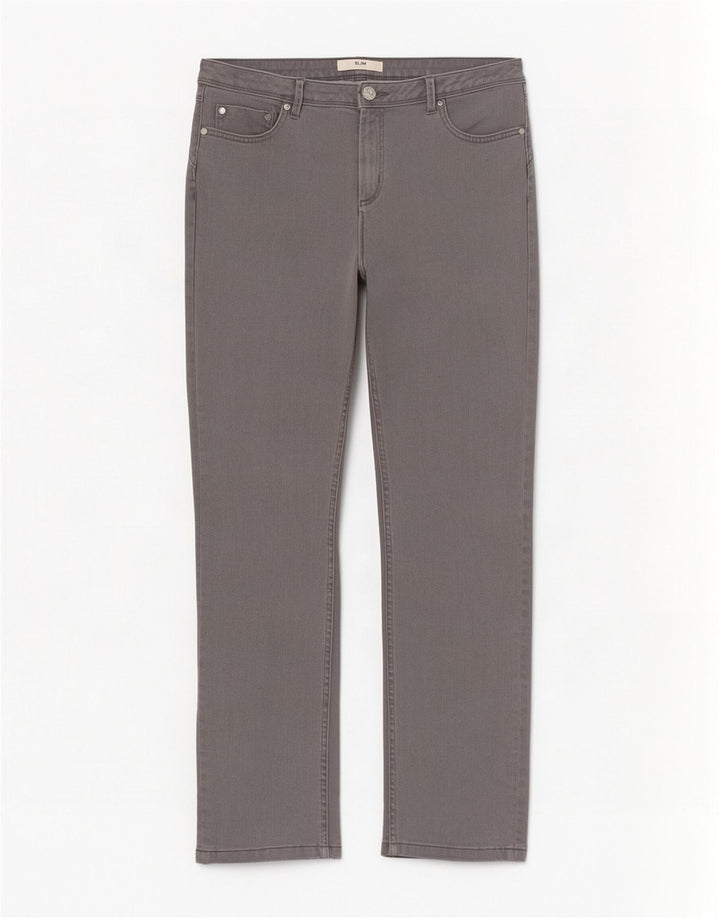 Marks & Spencer Damen Crop Slim Jeans UK 12 Medium W30 L26 Grau Baumwolle