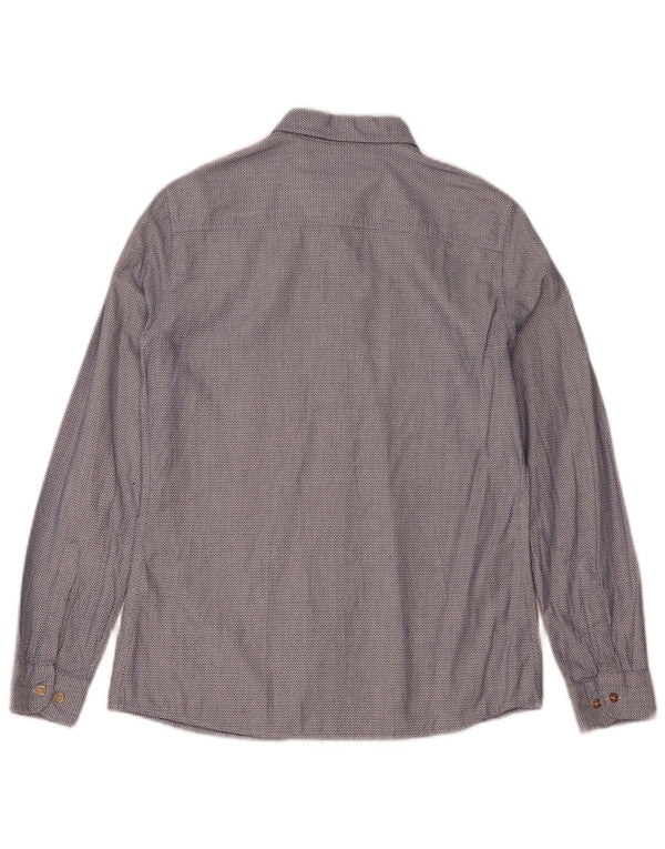 Polo Ralph Lauren Damen-Hemd, EU 36, klein, blau gepunktete Baumwolle