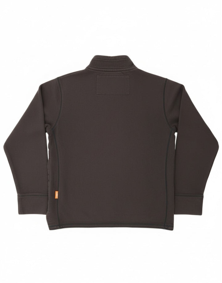Superdry Herren-Sweatshirt mit grafischem Knopfkragen, XL, aus schwarzer Baumwolle