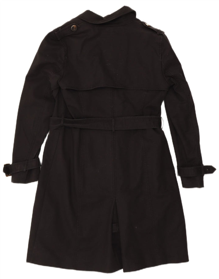 Hobbs Damen Trenchcoat UK 12 Mittelschwarze Baumwolle