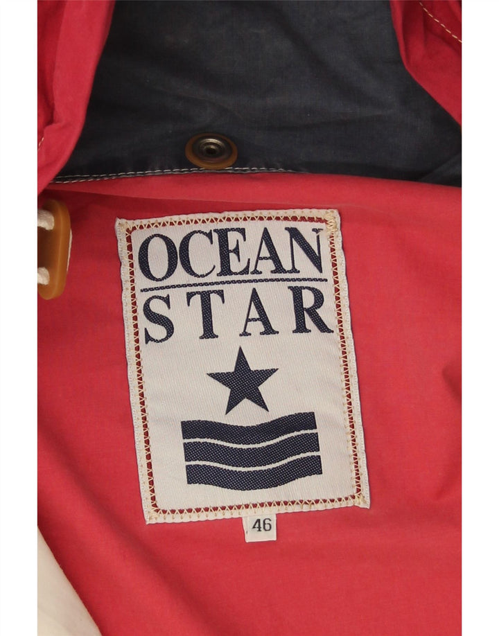 Ocean Star Herren-Windbreaker-Jacke IT 46 Small Weiß Colourblock Synthetik