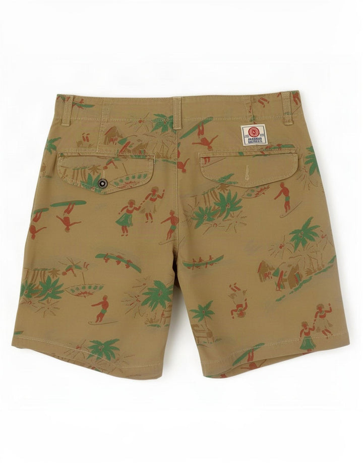 Franklin Marshall Herren Hawaiian Chino Shorts Medium W32 Khaki