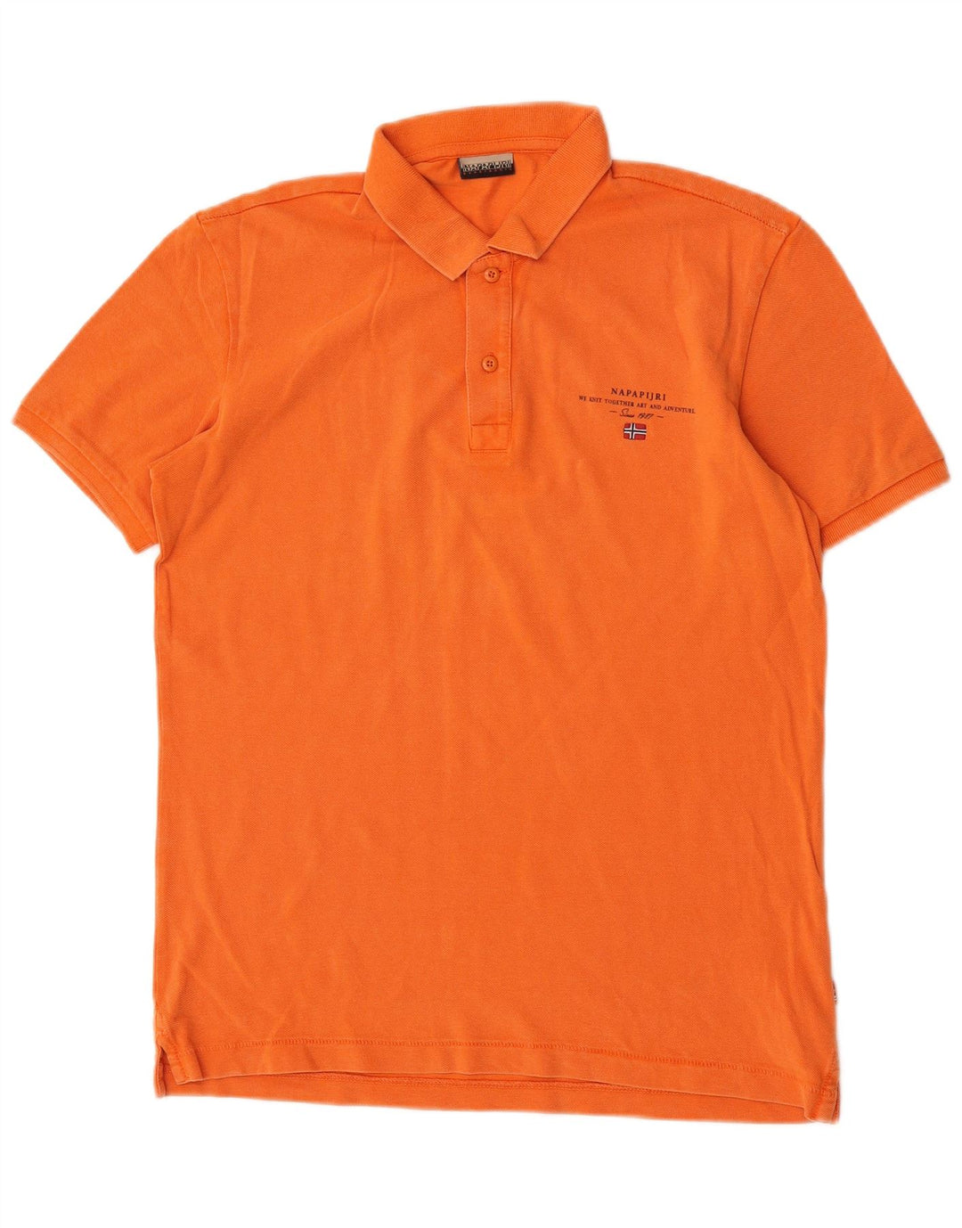 Napapijri Herren Poloshirt Mittelorange Baumwolle
