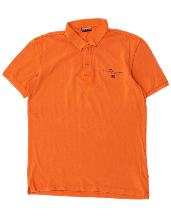 Napapijri Herren Poloshirt Mittelorange Baumwolle
