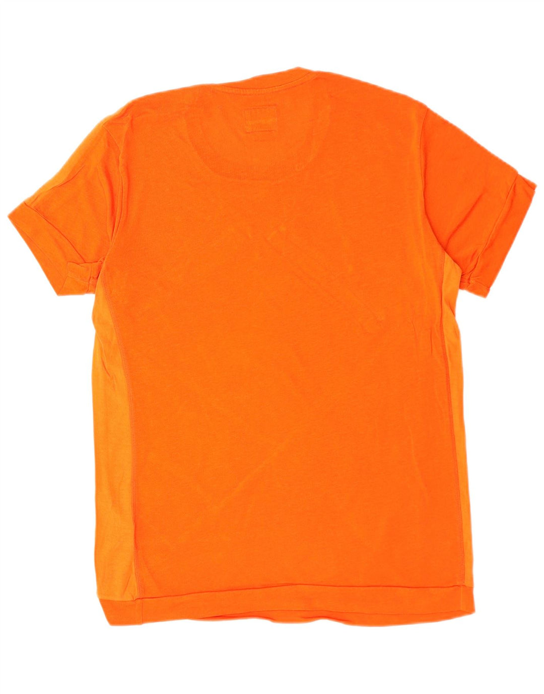 DIESEL Herren-T-Shirt mit Grafik, Größe S, Orange, Colourblock-Baumwolle