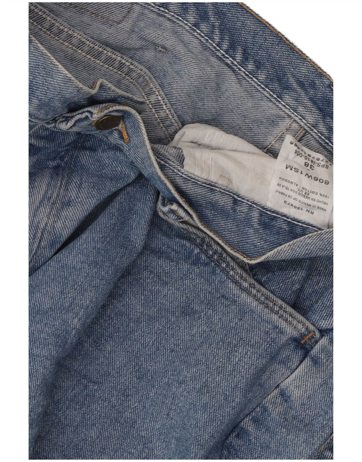 WRANGLER Herren Jeansshorts W38 XL Blaue Baumwolle