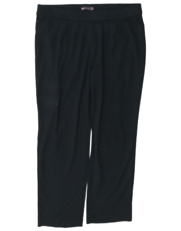 Marks & Spencer Damen Gerade Freizeithose UK 18 XL W38 L27 Marineblau