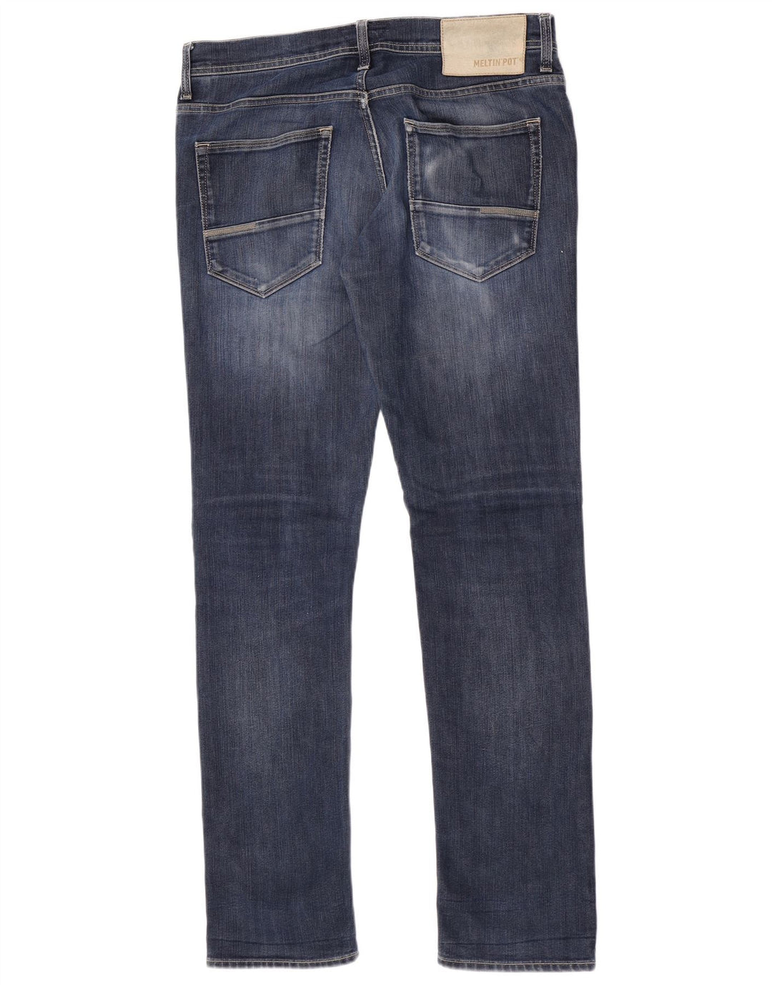Meltin' Pot Herren Slim Jeans W33 L32 Blaue Baumwolle