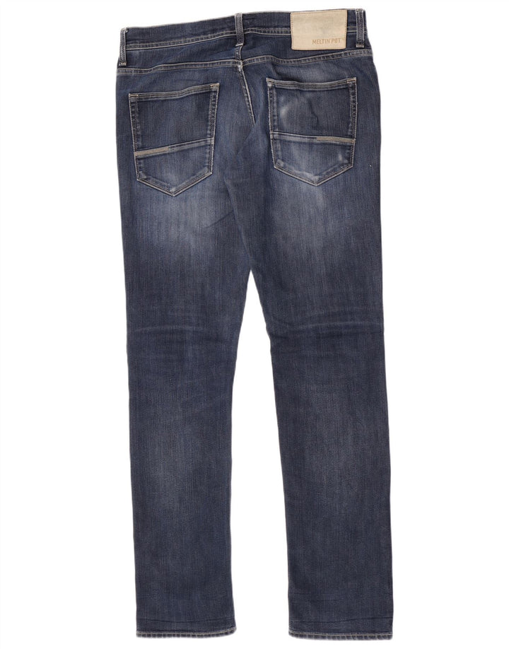 Meltin' Pot Herren Slim Jeans W33 L32 Blaue Baumwolle