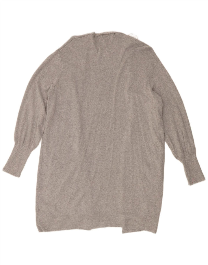 Marks & Spencer Damen Longline-Cardigan-Pullover UK 16 Large Grau meliert
