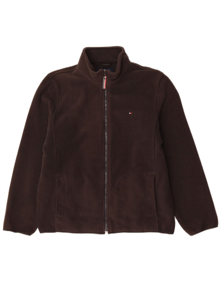 Tommy Hilfiger Herren Fleecejacke UK 38 Mittelgraues Polyester