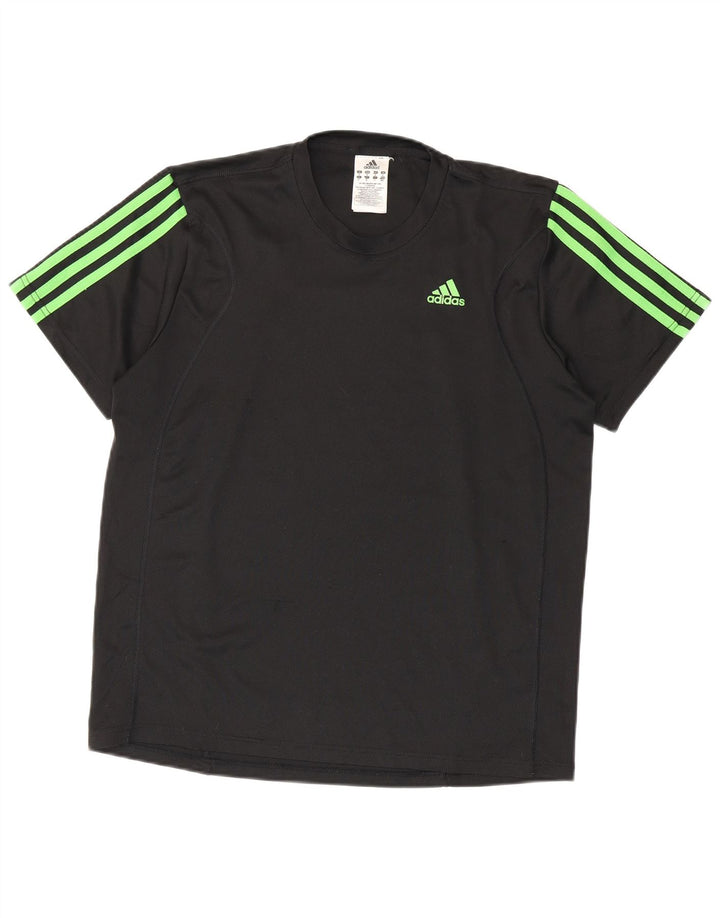 ADIDAS Herren Climalite T-Shirt Top Medium Schwarz Polyester