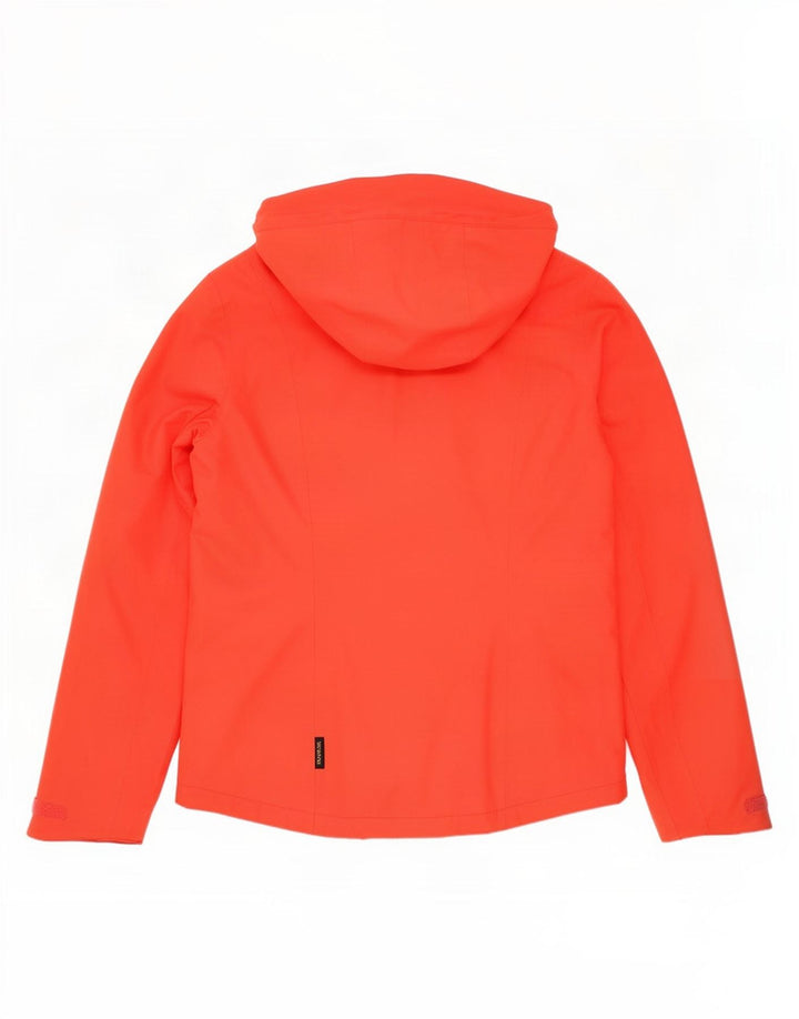 Jack Wolfskin Womens Hooded Oversized Rain Jacket UK 8/10 Small Rot