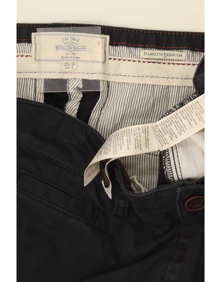 Fat Face Damen Bermudashorts UK 10 Small W32 Marineblaue Baumwolle