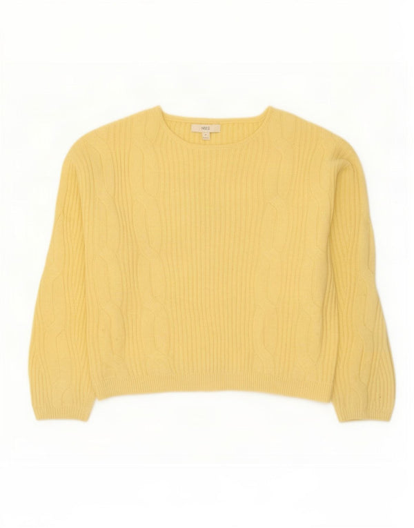 Marks & Spencer Damen-Pullover mit U-Boot-Ausschnitt, Gr. 14, Mittelgelb