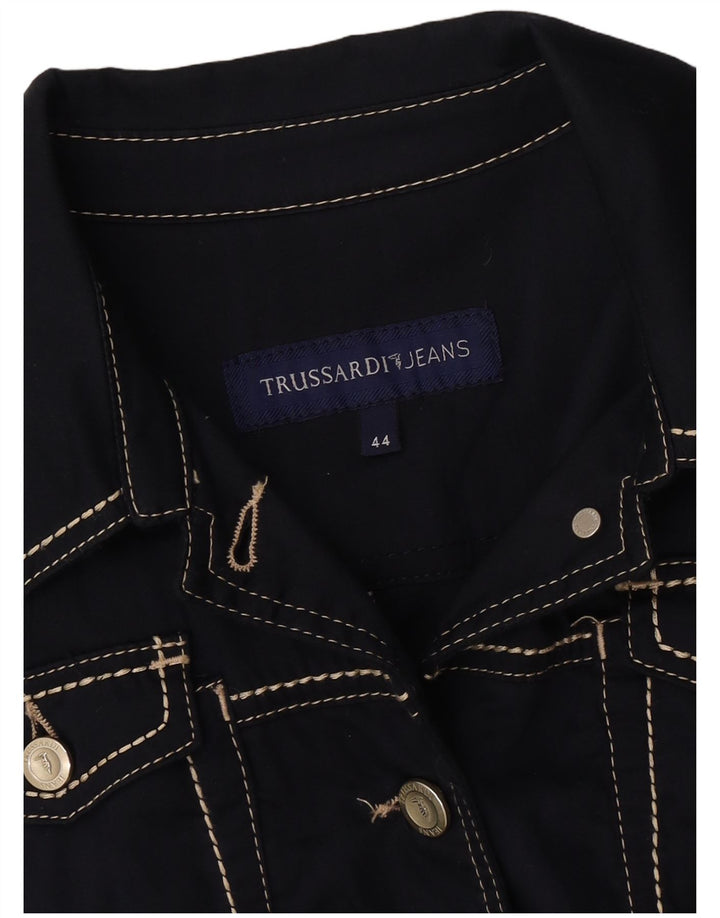 Trussardi Jeans Damen Bomberjacke IT 44 Mittelblau