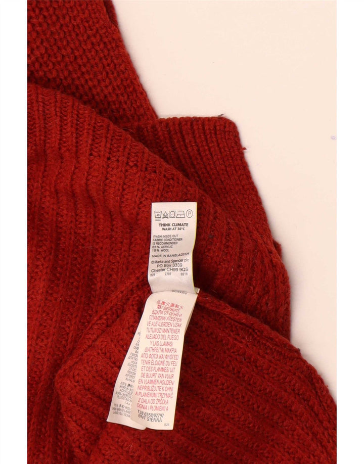 Marks & Spencer Damen Weste Tank Top UK 12 Medium Red Acryl