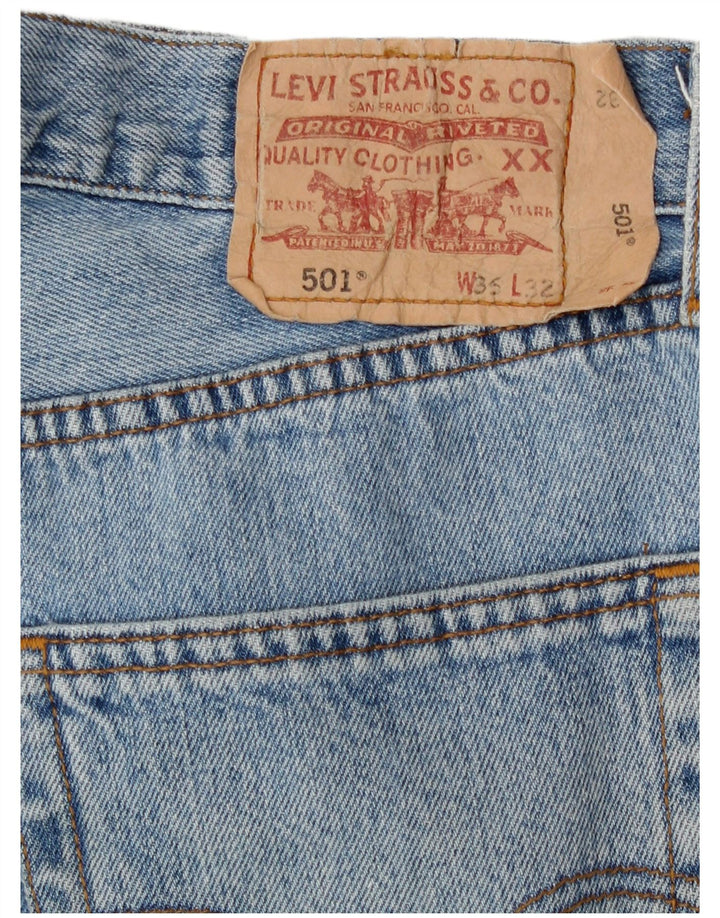 Levi's Herren 501 Straight Jeans W36 L32 Blaue Baumwolle