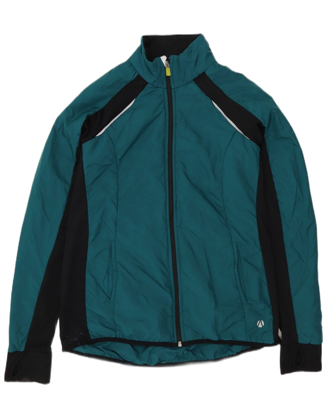 Marks & Spencer Damen-Trainingsanzug-Top-Jacke, UK 14, Größe L, Grün, Farbblock