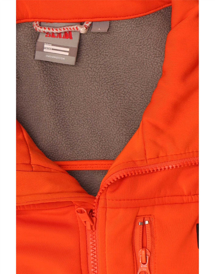 Slam Herren Liner-Trainingsanzug-Top-Jacke, großes orangefarbenes Polyester