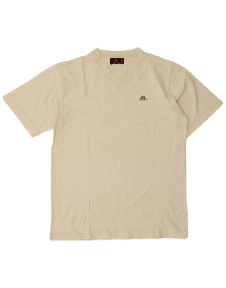 Kappa Herren T-Shirt Top Small Off White
