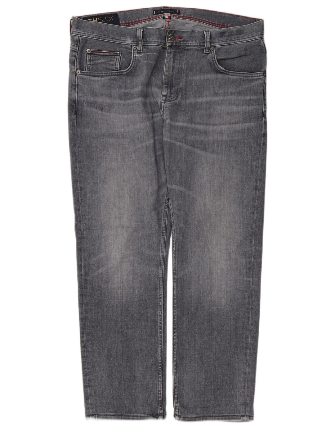 Tommy Hilfiger Herren Denton Straight Jeans W36 L28 Grau