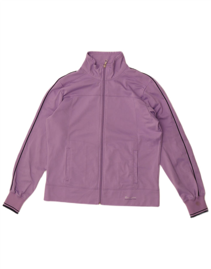 Champion Damen Easy Fit Übergroße Trainingsanzug-Oberjacke UK 10 Small Lila