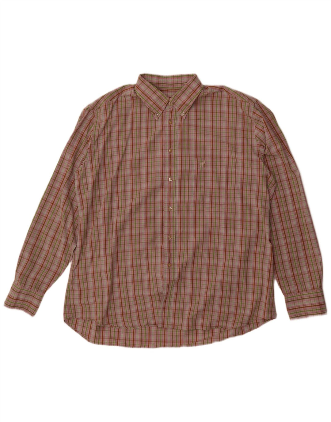 Avirex Herrenhemd 2XL, rosa kariert, Baumwolle