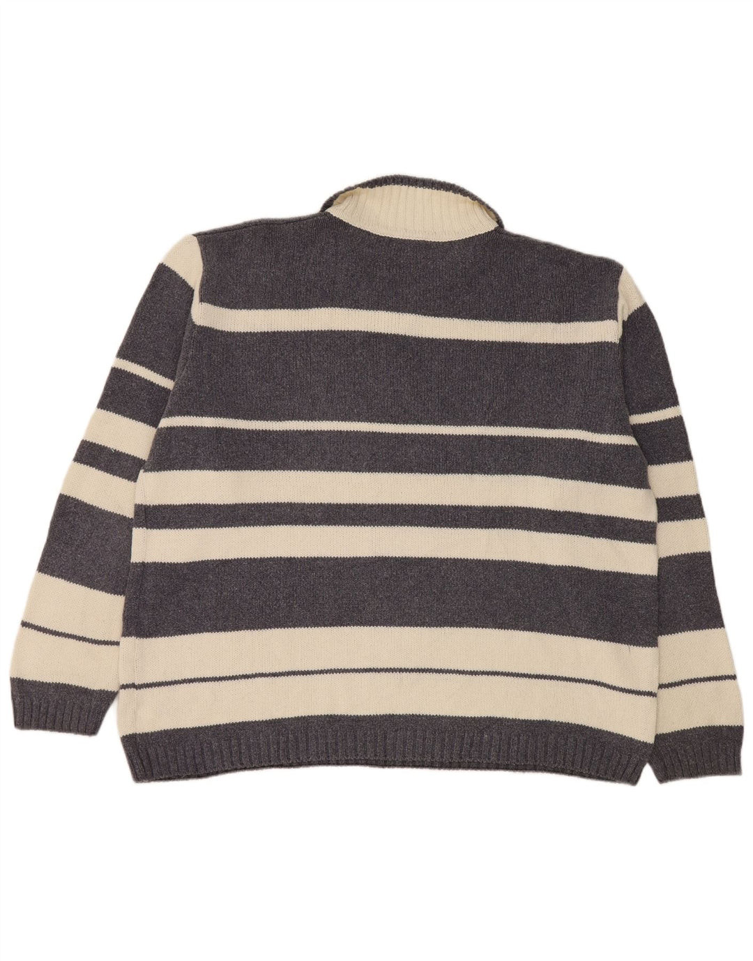 Levi's Herren-Pullover mit Rollkragen, groß, grau gestreift, Baumwolle